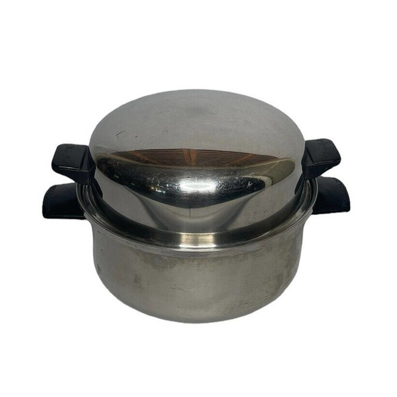 Vintage Prudential Flavor Seal High Dome Lid Stainless Steel Stock Pot Roaster - Picture 1 of 10